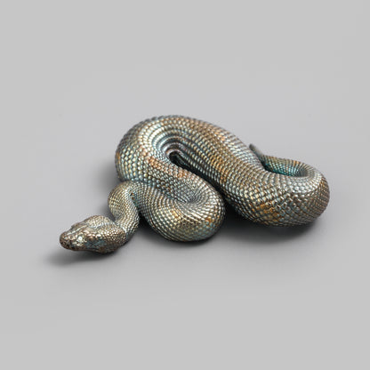 Exquisite Python Bronze Figurine