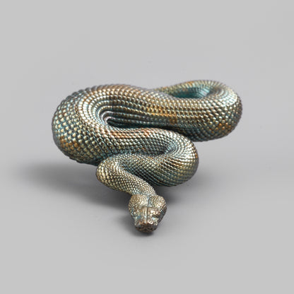 Exquisite Python Bronze Figurine