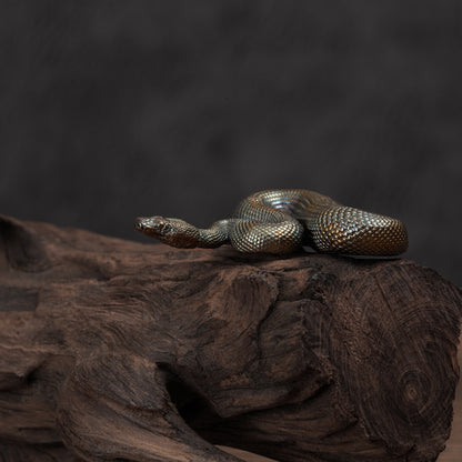 Exquisite Python Bronze Figurine