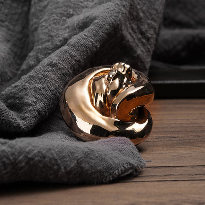 Polished Coiled Ball Python Figurine