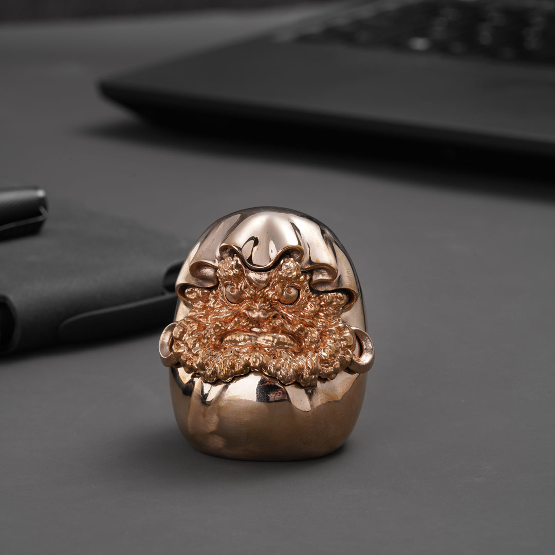 Bronze Daruma Egg Statue