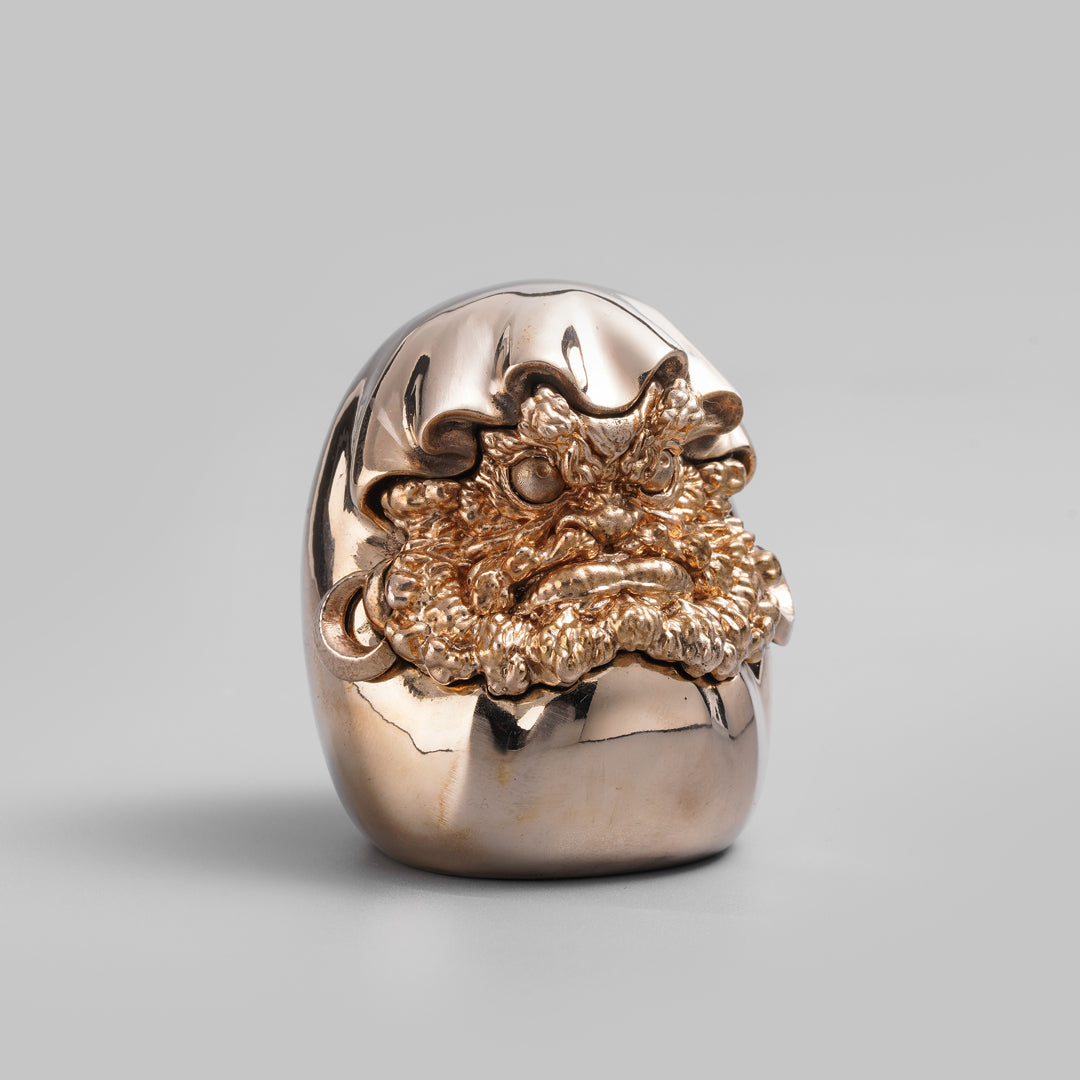 Bronze Daruma Egg Statue