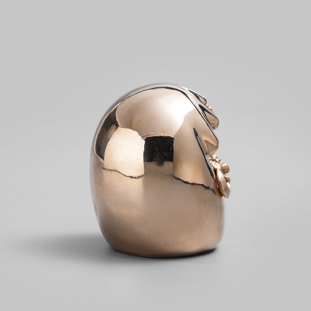 Bronze Daruma Egg Statue