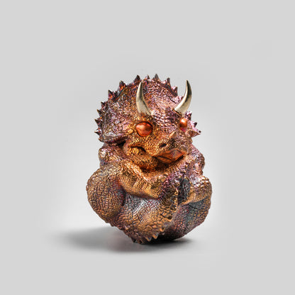 Bronze Triceratops Dinosaur Figurine