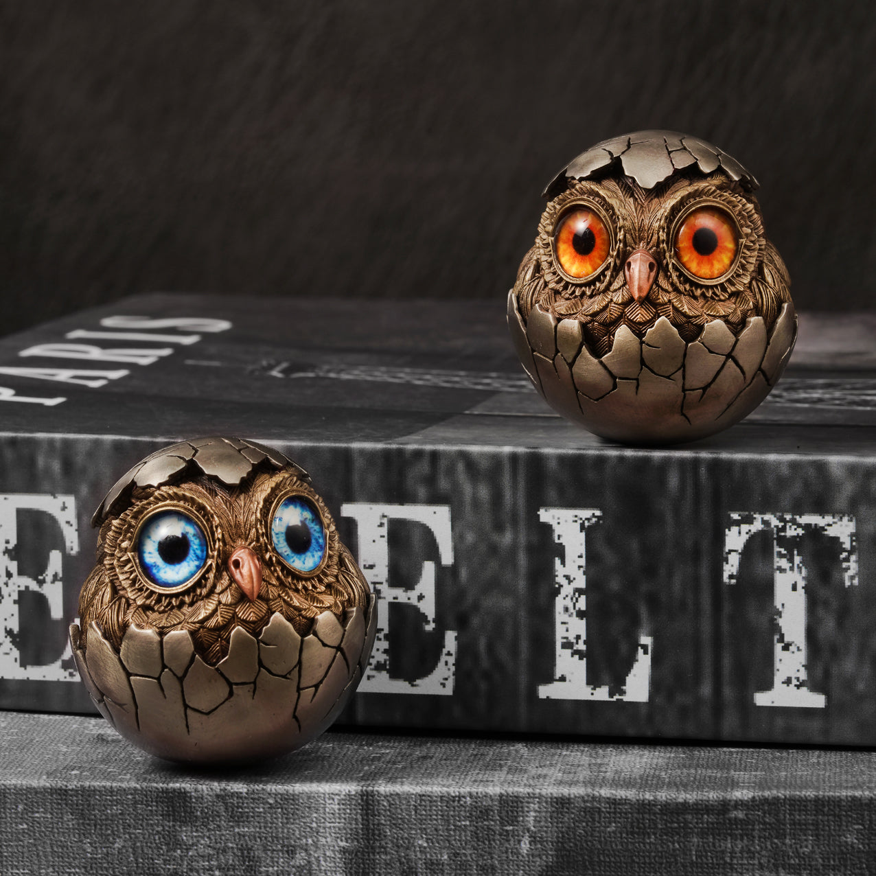 Roly-Poly Lucky Owl Eggshell Figurine