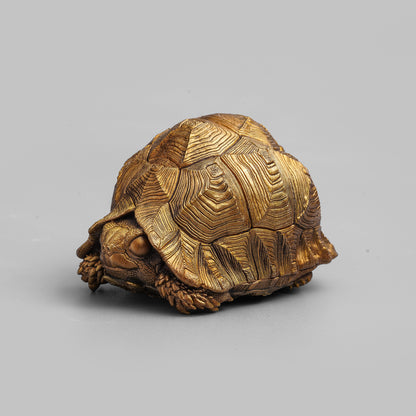 Bronze Leopard Tortoise Statue