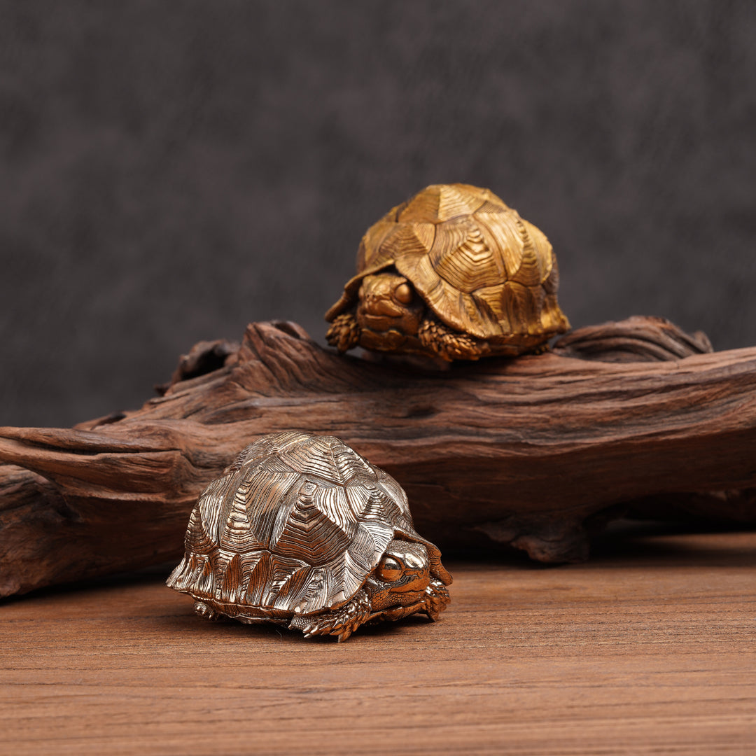 Bronze Leopard Tortoise Statue