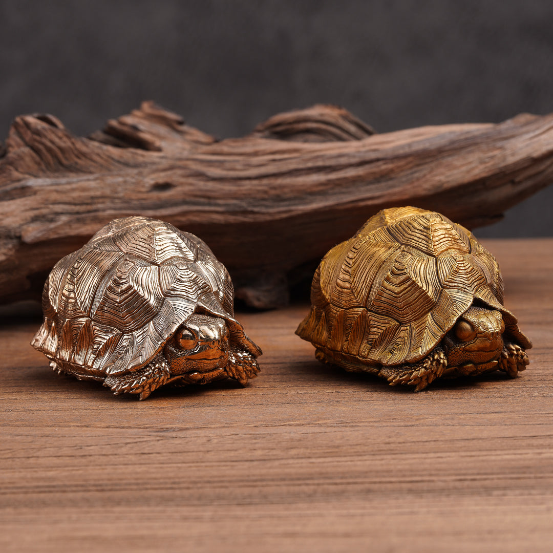 Bronze Leopard Tortoise Statue