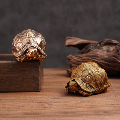 Bronze Leopard Tortoise Statue