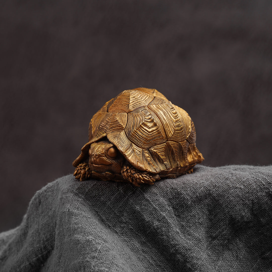 Bronze Leopard Tortoise Statue