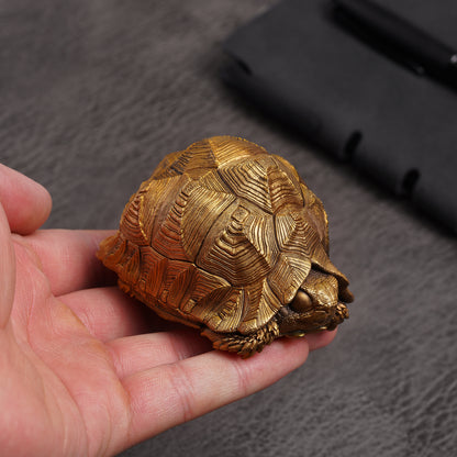 Bronze Leopard Tortoise Statue