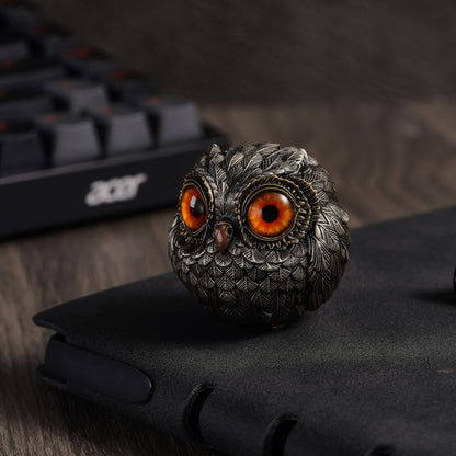 Bronze Wise Watcher Owl Figurine