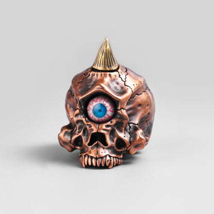 Cyclops Horned Skull Figurine