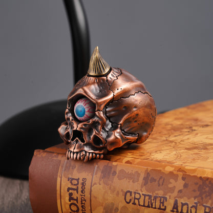 Cyclops Horned Skull Figurine