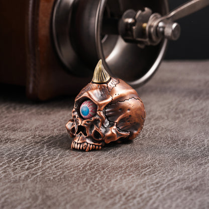 Cyclops Horned Skull Figurine