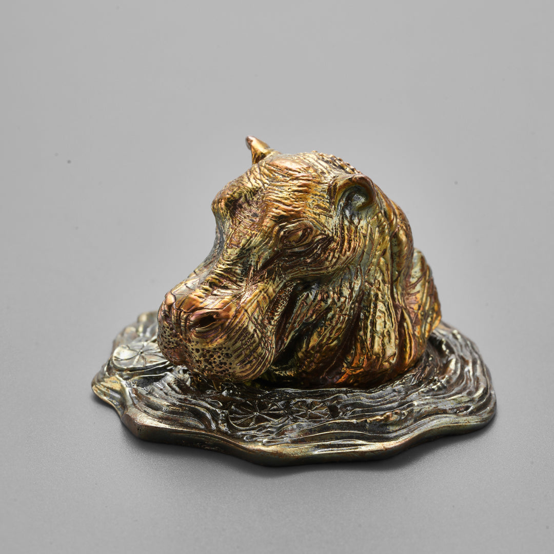 Bronze Wealth Hippo Statue