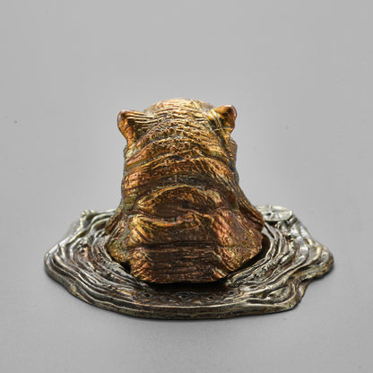 Bronze Wealth Hippo Statue