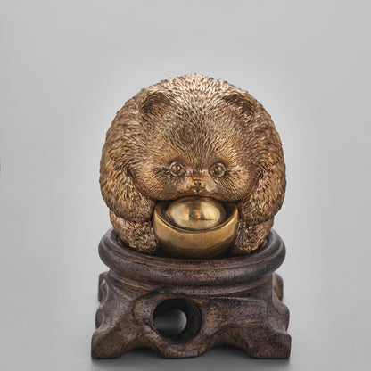 Fortune Panda Statue With Ingots