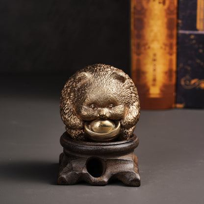 Fortune Panda Statue With Ingots