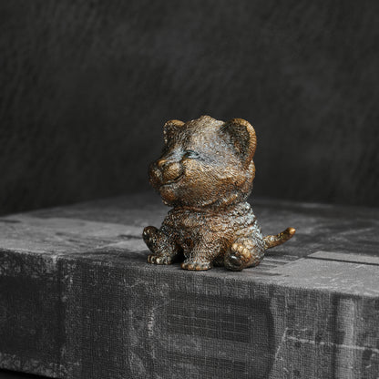 Solid Bronze Simba Lion Cub Statue