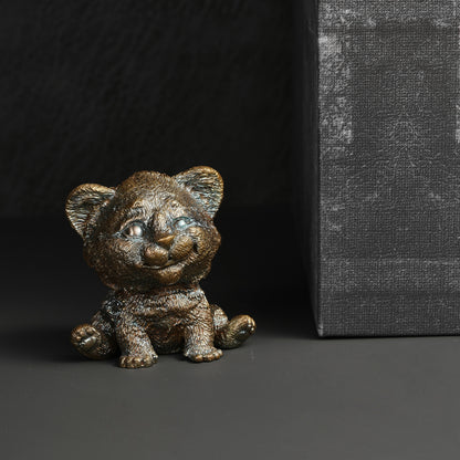 Solid Bronze Simba Lion Cub Statue