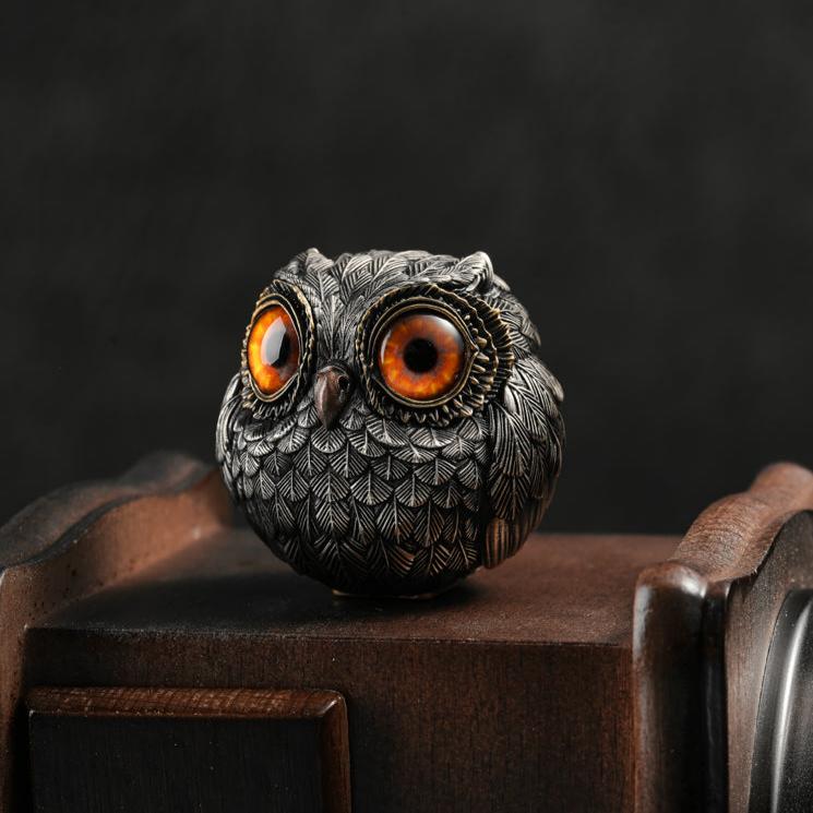 Bronze Wise Watcher Owl Figurine