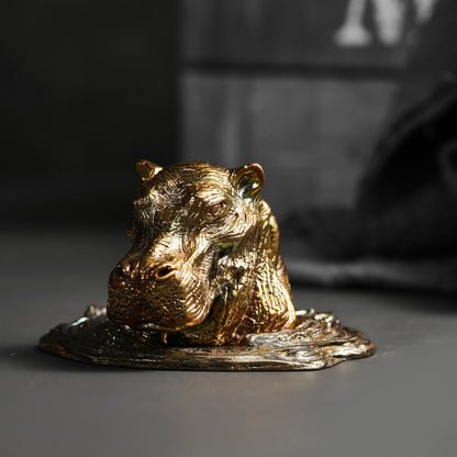 Bronze Wealth Hippo Statue