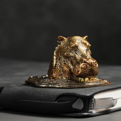 Bronze Wealth Hippo Statue