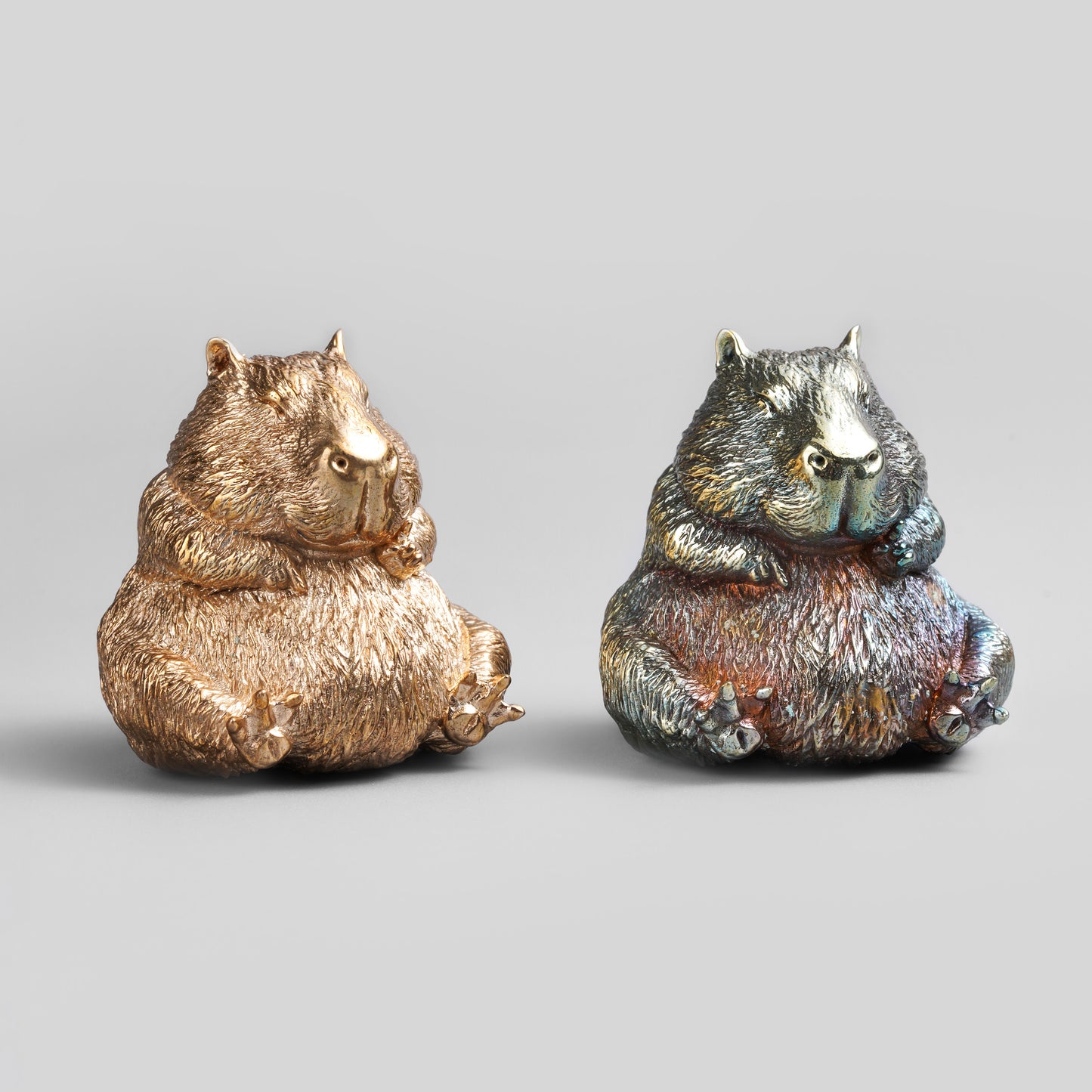 Bronze Rock Capybara Figurine